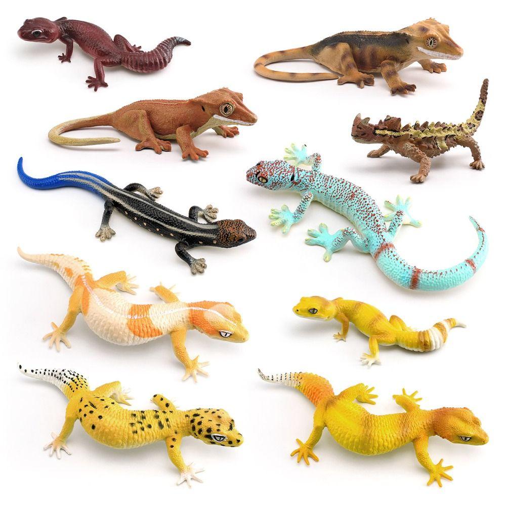 Simulation Lizard Model Figurines Miniature Gecko Figure Reptile Animals Figures Birthday Gift
