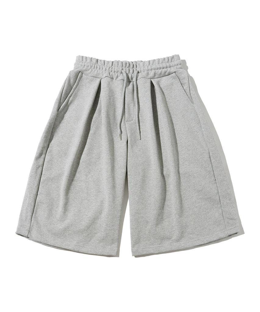 ELIMENO [Set] El Double-Pleat Heavy Bermuda Pants 2-Piece Set