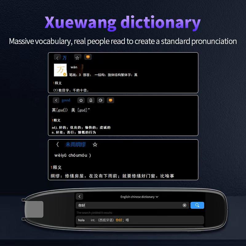 S65 Translation Pen Real Time Intelligent Text Scanning Point Reading Learning Smart Voice Translator Device Recording Pen