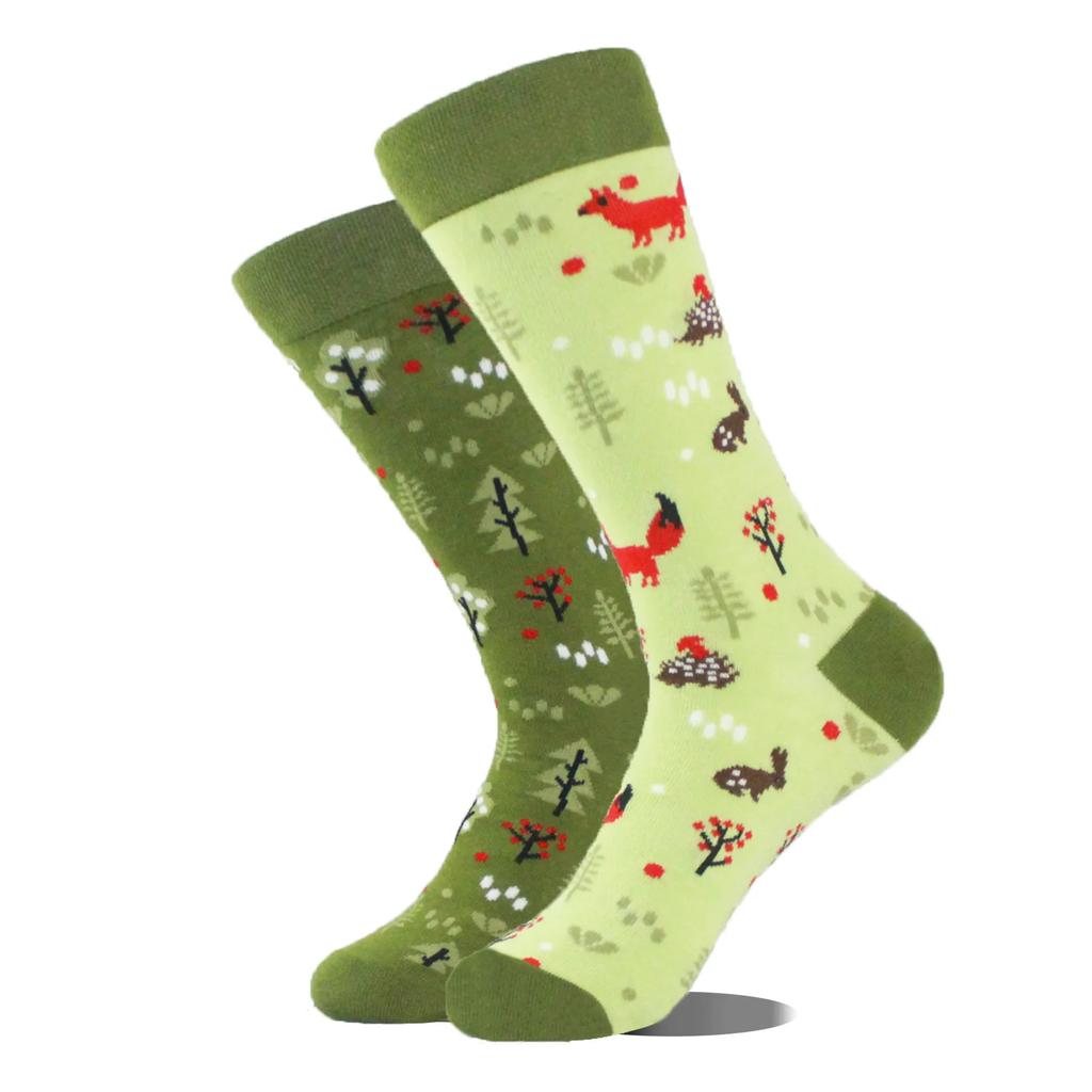 Новые модные носки Креативные AB асимметричные хлопковые носки Персонализированные Популярные Уличные Жаккардовые Парные носки