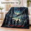 Friday the 13th Jason Voorhees Custom Name Flannel Throw Blanket Soft Warm for Sofa Bed Indoor Home Use