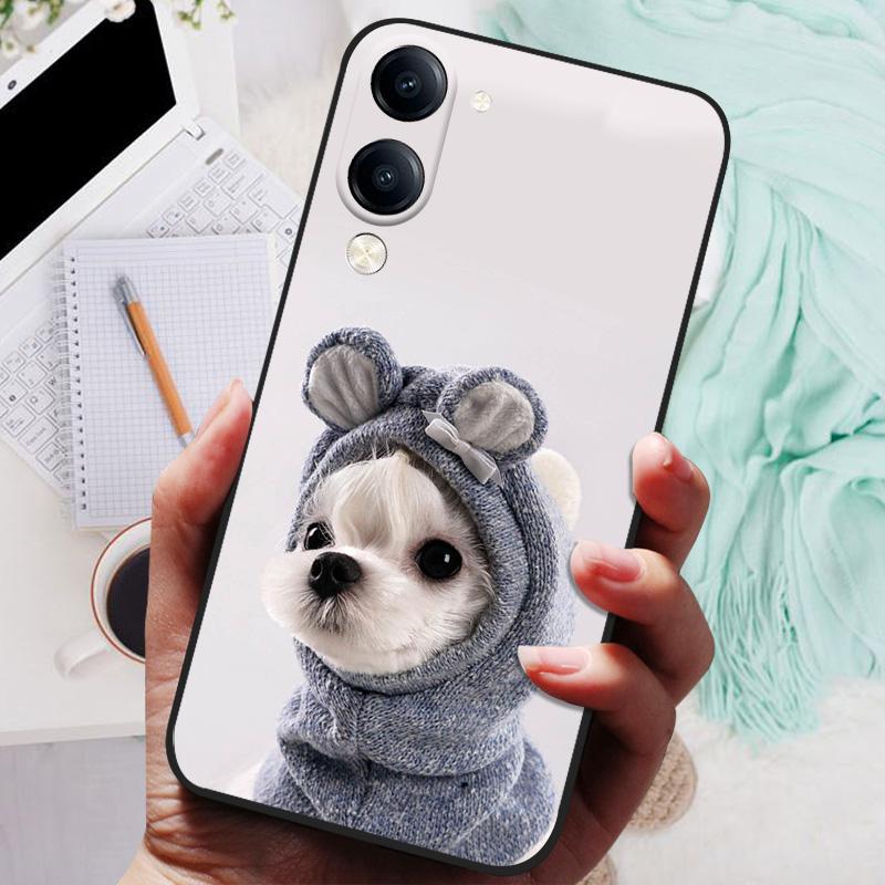 2025 Защитный чехол для Vivo Y04 4G Чехол Y 04 Черная крышка Лев Волк Силиконовые Мягкие Задние Чехлы Для Vivo Y29S 4G Y 29S Чехол для телефона