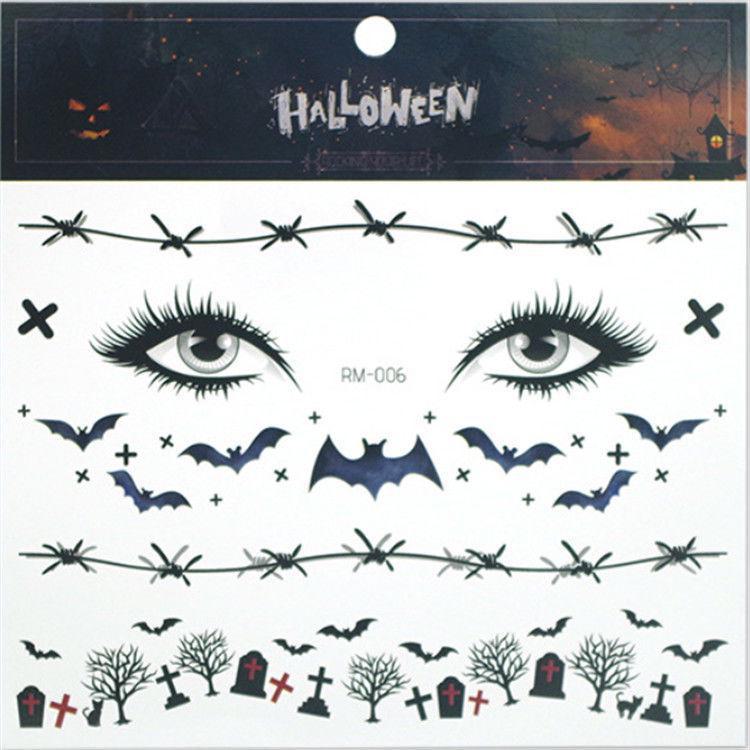 Детские наклейки-татуировки с героями мультфильмов на Хэллоуин — милые тыквы, привидения, черепа, водонепроницаемые и прочные