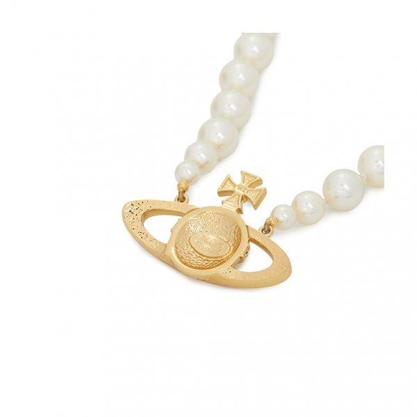 Vivienne WeStwood One Row Pearl Bath Relief Женское колье-чокер 63010106 02r202