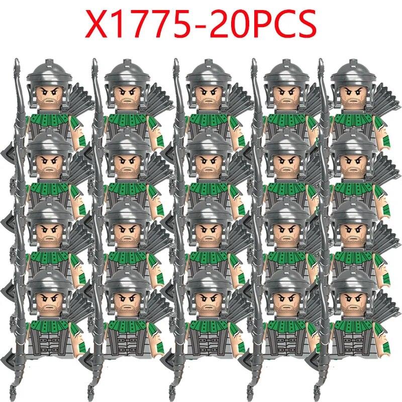 Military Building Blocks Medieval Times Roman Solider Figures Toys Adults Kids Gifts Weapons Sword Shield Helmet Cloak Halberd