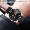 Черный кожаный ремешок водонепроницаемые наручные часы стильный повседневный хронограф большой циферблат брендовые аналоговые деловые часы роскошные подарочные часы для мужчин SKMEI мужские