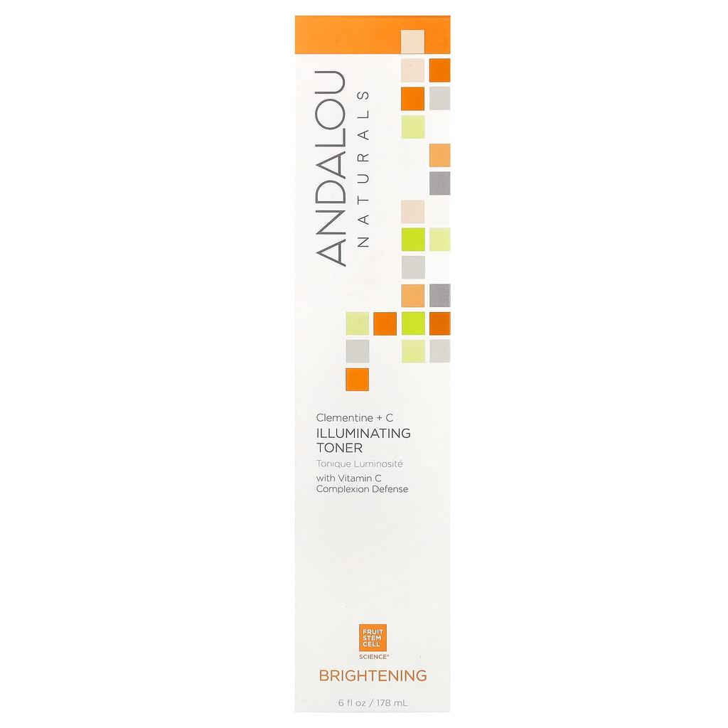 Andalou Naturals Осветляющий тоник, Clementine+C, осветляющий, 178 мл (6 жидких унций)
