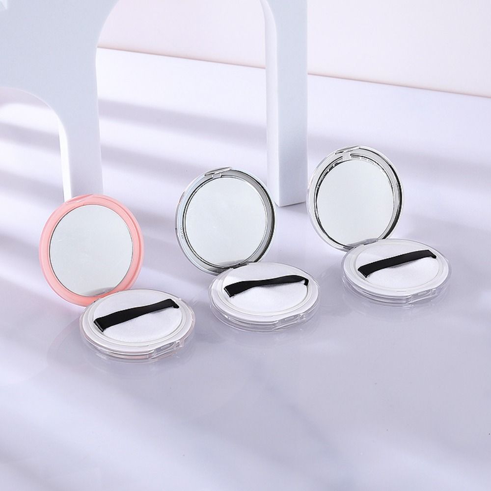 Reusable Bulk Powder Box Portable Makeup Powder Case with Mirror Cosmetic Container Girl