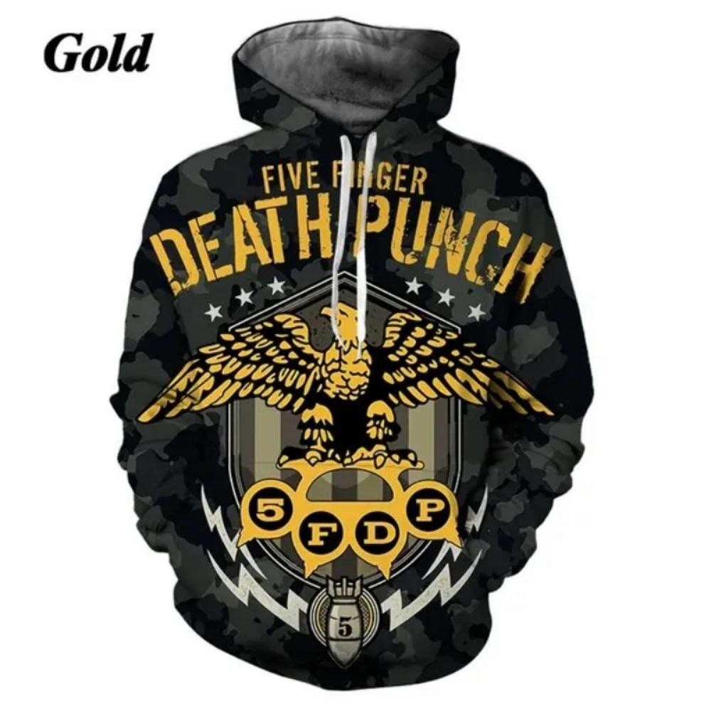 Men's And Women's Five Finger Death Punch Hoodies 3D Printing Casual Autumn Winter Sweatshirts Hip-hop Rock Hoodie