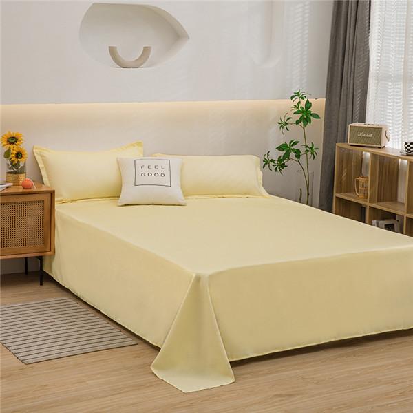 Soft Cotton Sheet Anti Dust Mite Mattress Cover Anti-Bacteria Flat Sheets Pure Color Bed Sheets Simple and Thickened Skin Friendly Double Bed