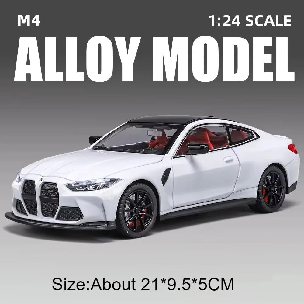 1:24 M3 Gtr M4 Сплав Миниатюрная Модель Игрушка Литые Машинки Рулевое Управление Передним Колесом Открывающиеся Двери Звук Свет Коллекционные Модели Для Мальчика Подарки