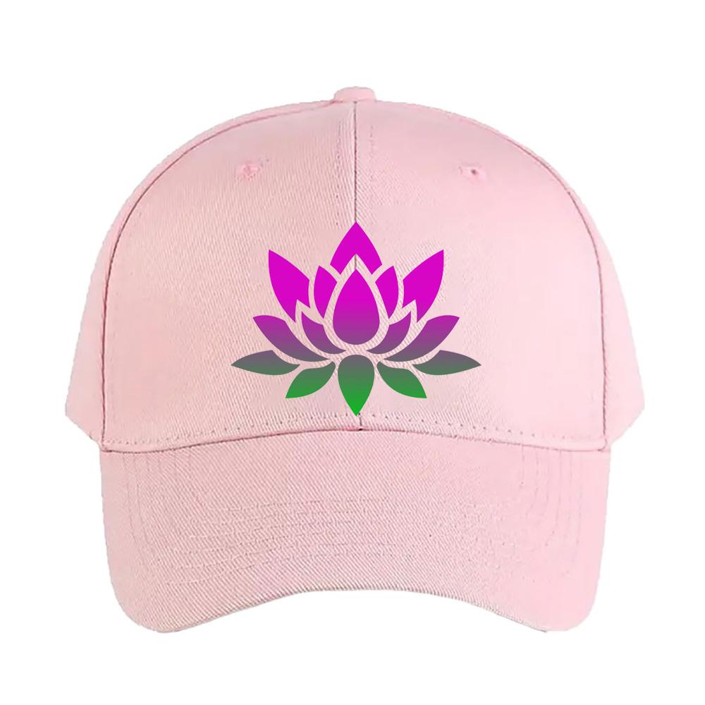 Lotus Flower Caps Summer Adult Baseball Cap Adjustable with Curved Brim Duckbill Hat Protection Sun Hats Casual