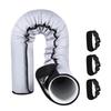 Insulated Portable Air Conditioner Hose Cover With Adjustable Straps Easy Installation Black Sleeve for Duct Vent