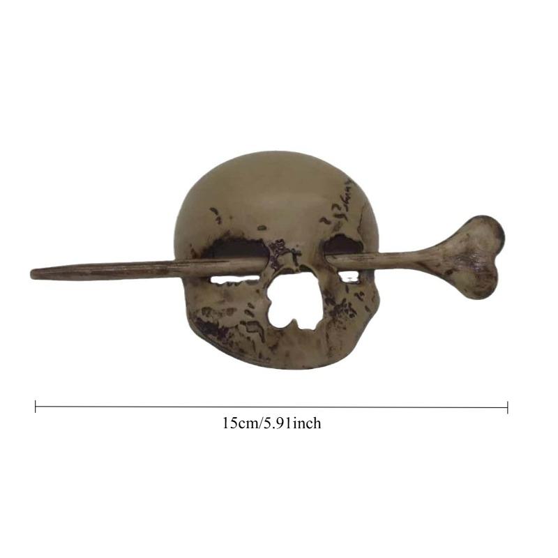 1 комплект заколка-шпилька, палочка, слайд и заколка для волос в виде черепа на Хэллоуин из искусственной кости