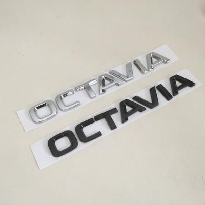 1 шт. 3D ABS OCTAVIA высокое качество серебристо-черный Автомобильный буквенный значок Задний багажник Наклейки значок стикер Наклейка стайлинг Для