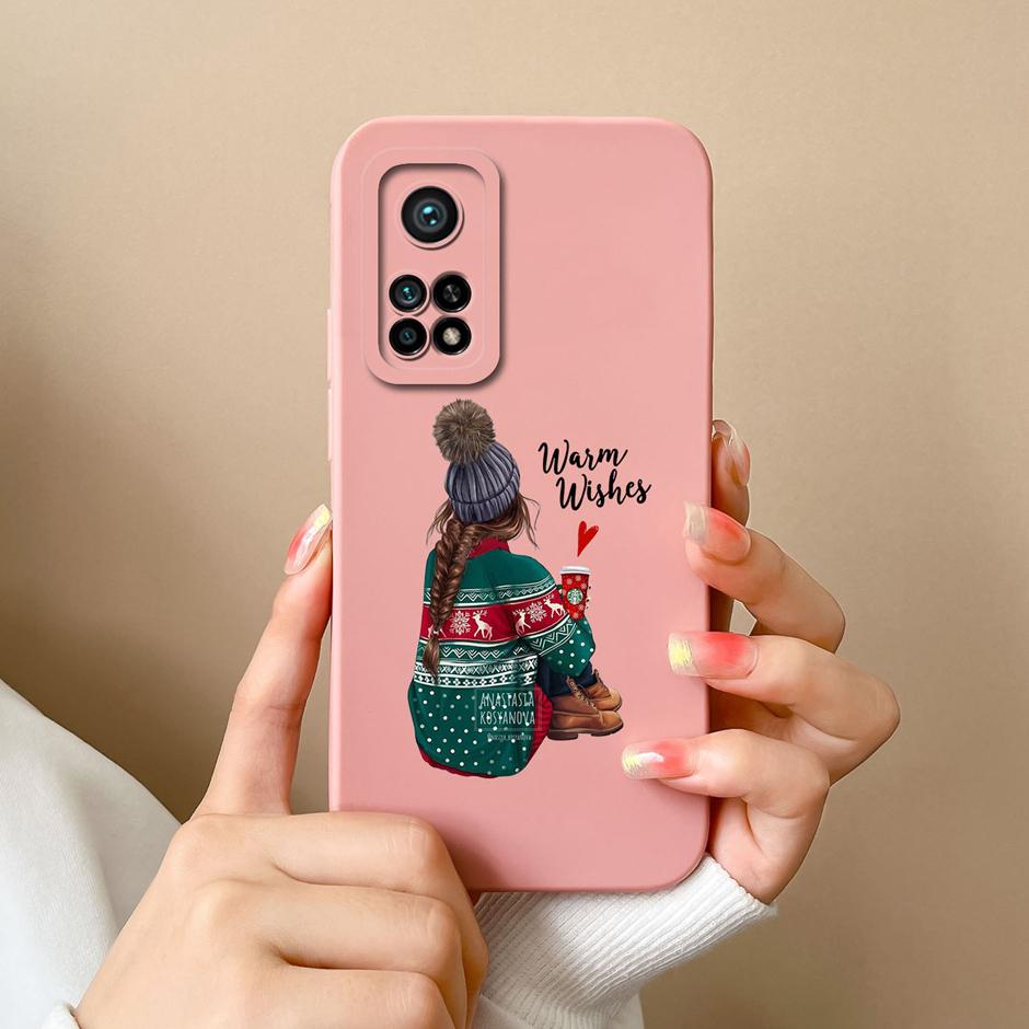 For Xiaomi Mi 10T Pro 5G Case Matte Silicone Shell For Xiaomi10T Pro 5G Sweet Girls Butterfly Cartoon New Design Fashion Funda