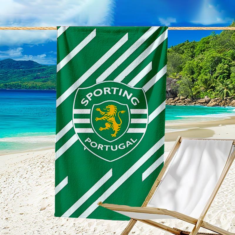 Пляжное полотенце из микрофибры с гербом Sporting Cp, легкое и быстросохнущее, для летних путешествий, незаменимое для пляжа, бассейна, на открытом воздухе