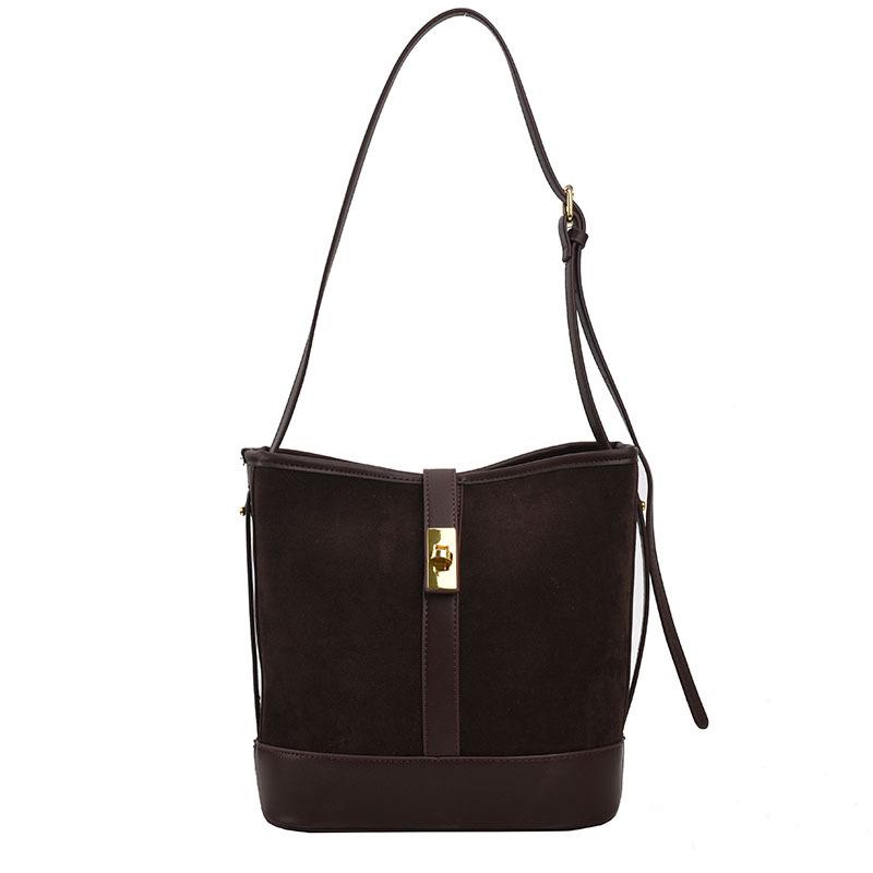 Сумка-ведро в стиле ретро в Гонконге 2024 года, летняя новая мода, простая легкая роскошная сумка для отдыха, нишевый дизайн, сумка-мессенджер через плечо