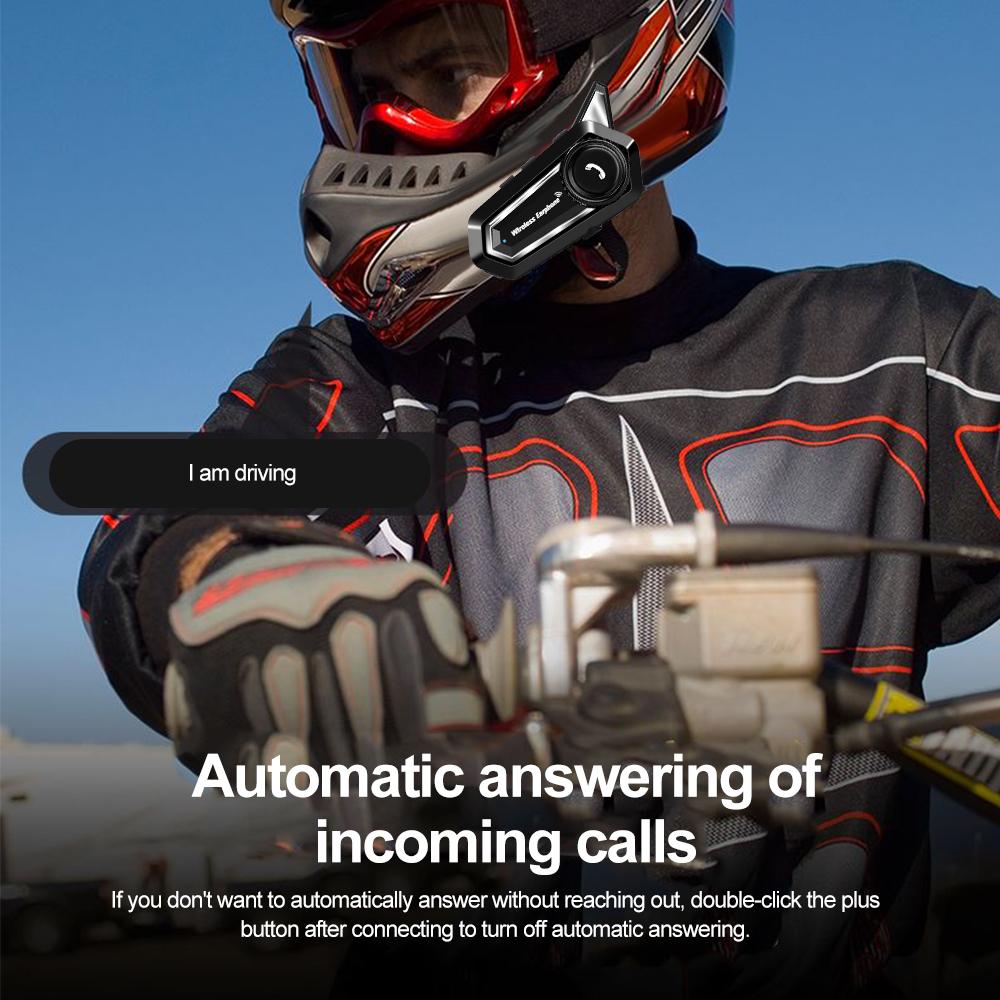 BT31 Гарнитура для мотоциклетного шлема, комплект для громкой связи, водонепроницаемая, с шумоподавлением, беспроводные мотоциклетные наушники со светодиодной подсветкой