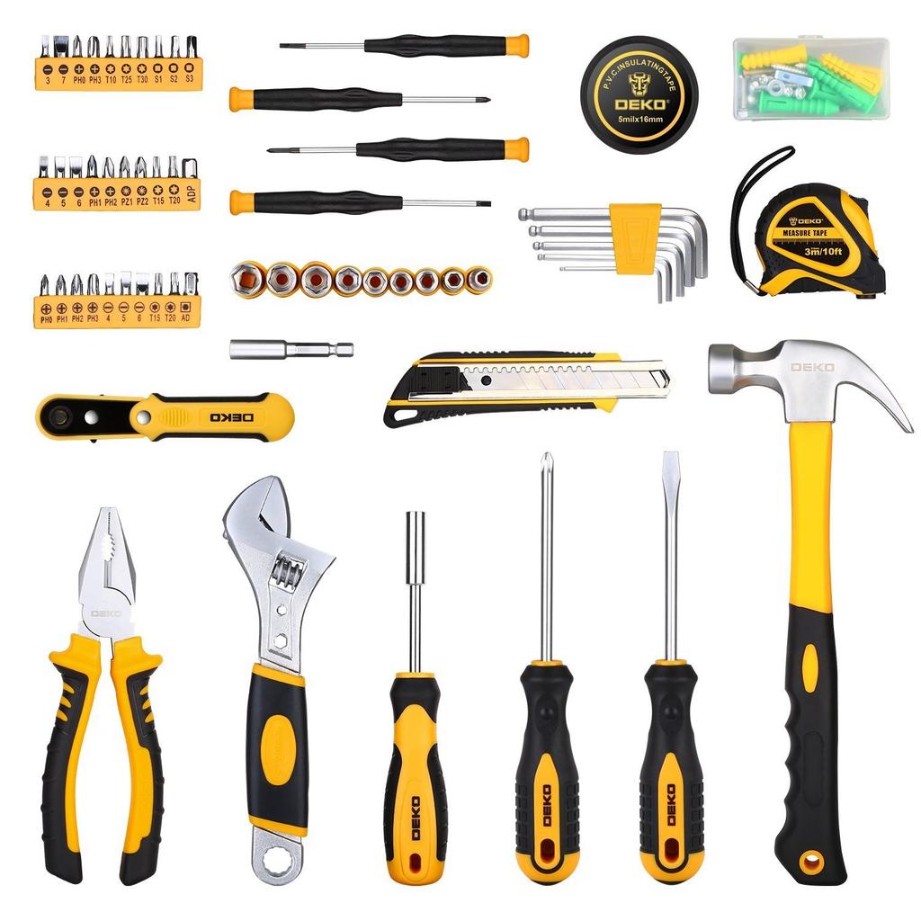 DEKO 100 Piece Home Tool Tool Home DIY Work Tool For Furniture Home Repair Tool Convenient Storage Case Included Set, Set, Use, Set, Set, Assembly,