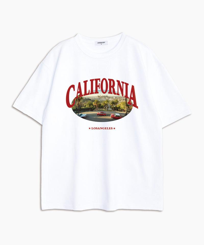 UNDEROFF Черная футболка оверсайз с круглым вырезом и коротким рукавом California