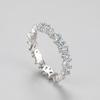 Tancise Classic 925 Sterling Silver  Zircon Ring Ladies Jewelry Wedding Promise Party Gift
