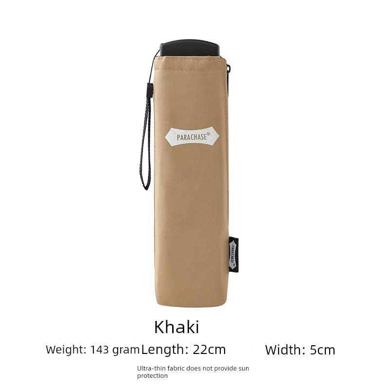 Parachase 105g Ultra-Light Pencil Umbrella with Black Coating, Uv Protection, Sunshade Umbrella for Women, Foldable and Portable, Suitable for Both