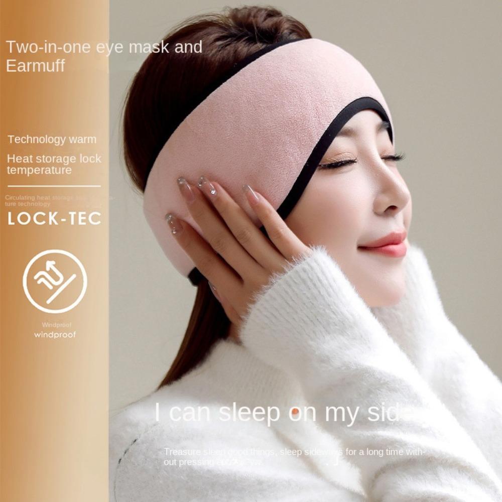 Comfortable Women Lady Ear Muffs Thicken Ear Warmer Sleep Earcups Eyes Bandage Autumn Winter