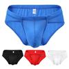 Men Briefs U Convex No Constraint Low Waist 3D Soft Breathable Anti-septic Solif Color Soft Elastic Waist Men Underpants Underwear