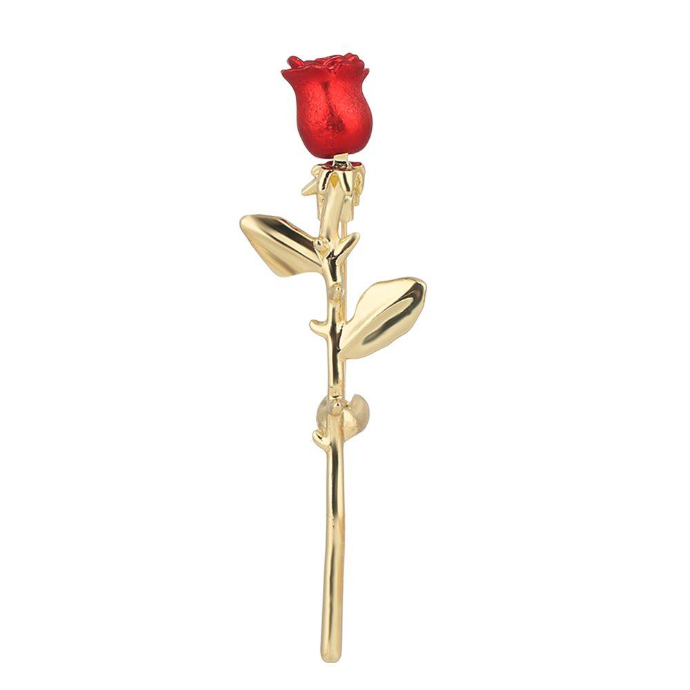 Rose Flower Decoration Female Corsage Red Rose Brooch Safety Pins Suit Accessories