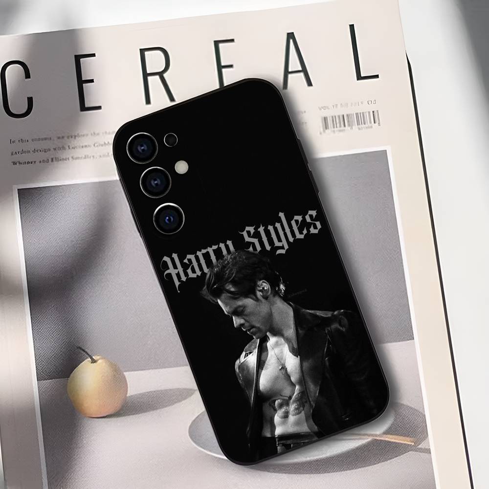 Чехол для телефона H-Harry S-Styles для Samsung S25, S24, S21, S22, S23, S30, Ultra, S20, Plus, Мягкий силиконовый черный чехол