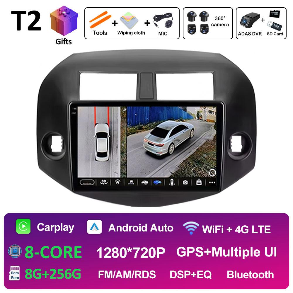 Android Auto Wireless Carplay для Toyota RAV4 3 XA30 2005 2006 2007 2008 2009 2010 - 2013 Автомобильный видеомагнитофон, мультимедийный проигрыватель WIFI