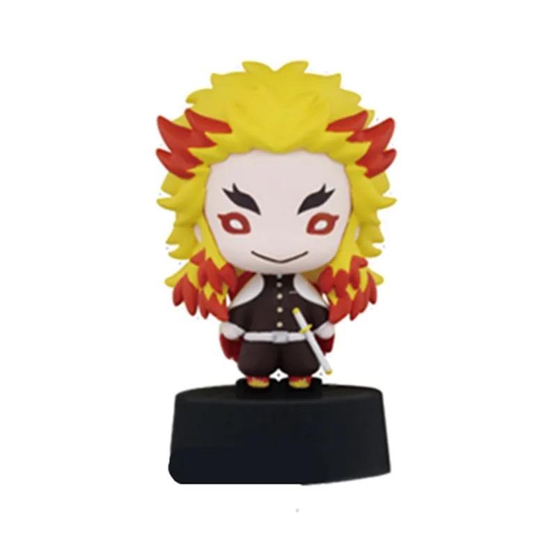 Клинок, рассекающий демонов Kimetsu No Yaiba Замок Бесконечности Гашапон Q Версия Мини-фигурка Барабанщика Игуро Обанай Фигурка Действия Модель Игрушки