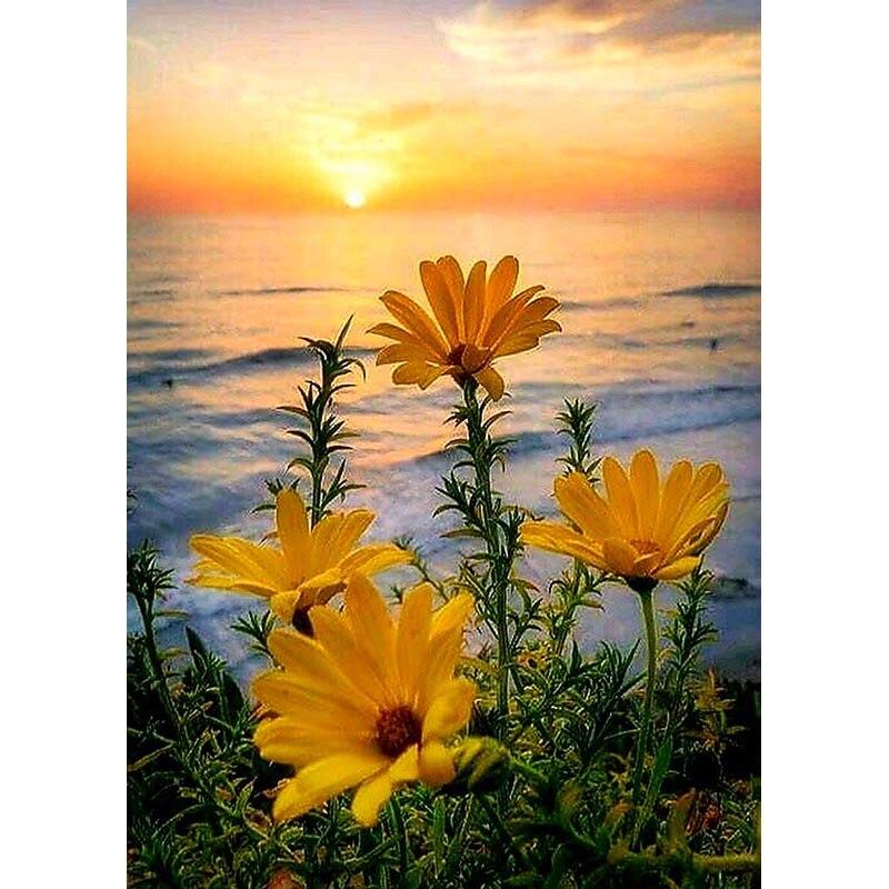 5D DIY алмазная живопись закат пейзаж Алмазная вышивка пейзаж вышивка крестом полная круглая дрель ремесла домашний декор подарок