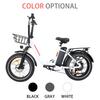 DZ2030 E-Bike 800W Motor 48V16AH Removable Battery Food Delivery Electric Bicycle 20*4.0 Fat Tire Adult Delivery Electric Bike