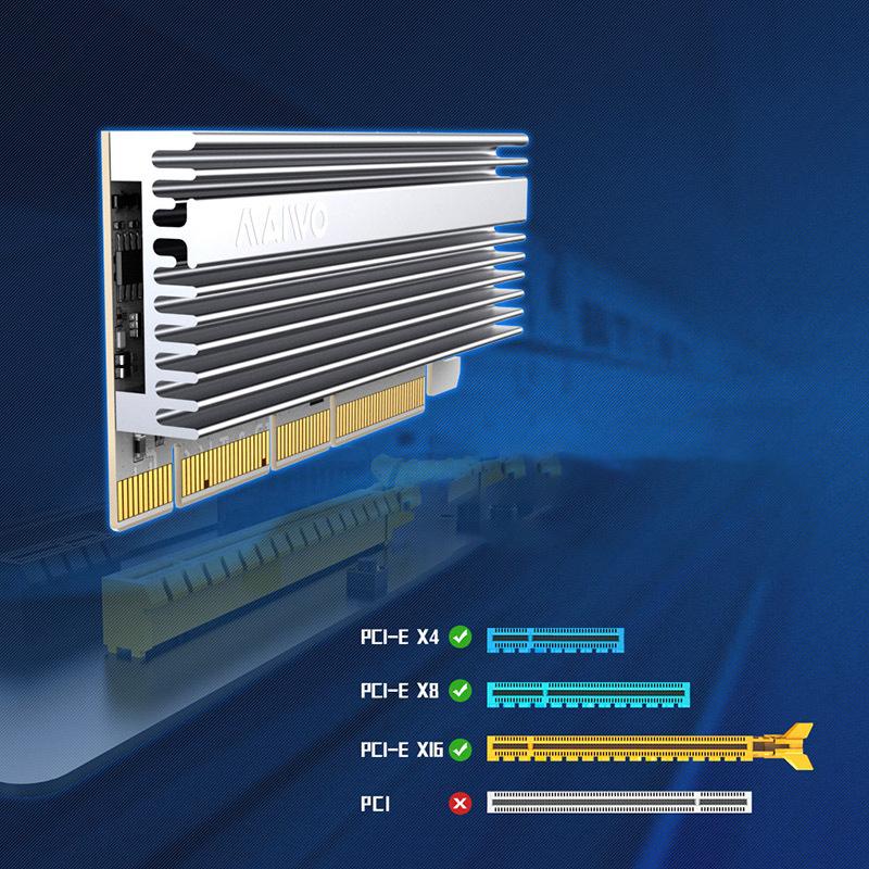 1 шт. Адаптер-удлинитель PCI-Express на M.2 для твердотельного накопителя, карта-конвертер PCIe X1 X4 в M.2 NVMe для SSD 2230 2242 2260 2280