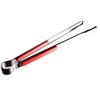 Kitchen Cooking Tong Stainless Steel Easy To Clean Teeth Mouth Steak Clip for BBQ Food 25.5cm Red