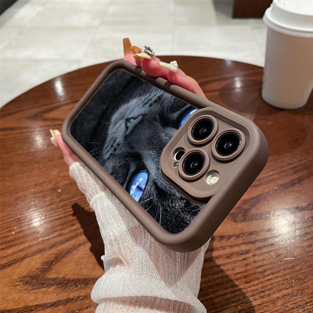 LZ3 Черный кот зеленые глаза силиконовый чехол для телефона Samsung A15 A35 S24 S23 Ultra S22 S21 Plus S20 FE A05 A06 A54 A55 A53 A14 M15 противоударный задний чехол