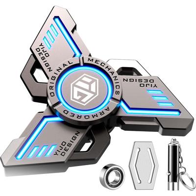 Fidget Spinners Cool, игрушка-фигурка для снятия стресса, тревожности, СДВГ, Fidget Light Up Spinner, металлическая игрушка-спиннер на руку со светящимся светом