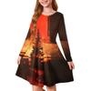 Girls' Princess Dress - Long Sleeve A-Line T-Shirt Dress Christmas Day