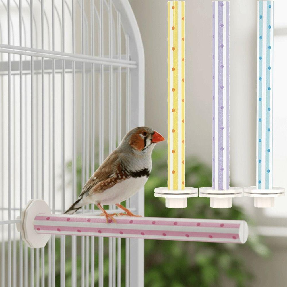 Матовая жердочка для попугая, стержень для стачивания когтей, износостойкая, нескользящая, стойка-подставка для птиц, простая установка, удобная