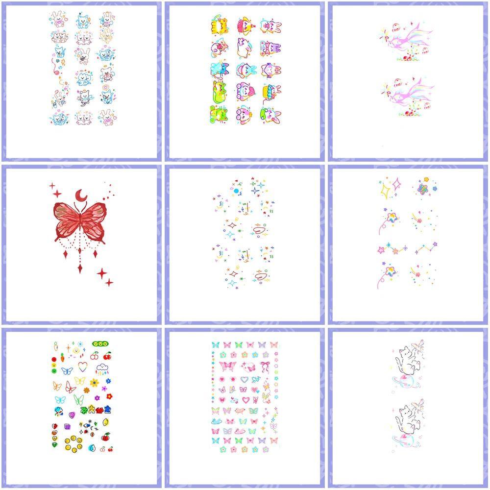Temporary Tattoos Makeup Face Stickers Butterfly Tattoo Sticker Sweet Face Tattoo  Women