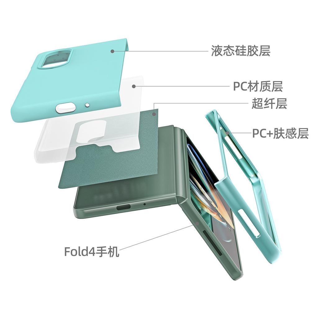 Применимо к чехлу для мобильного телефона Samsung ZFold7, жидкий силикон, Galaxy Zfold3, складной экран, всесторонний, противоударный, защитный чехол