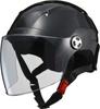 LEAD Jet SERIO Motorcycle Helmet with RE40 One Size Shield, Black, -