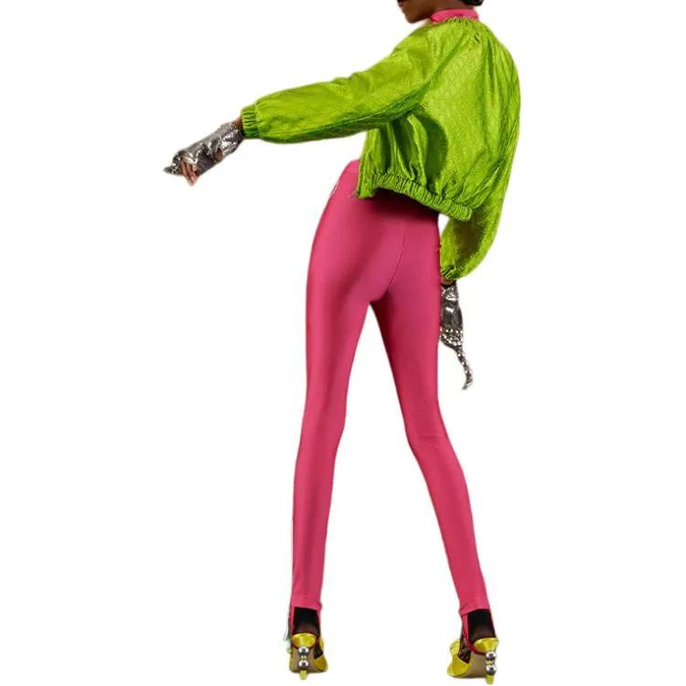 GUCCI Sparkling Jersey Stirrup Leggings Pink (Unisex) Leggings 688617 XJD6D 5826