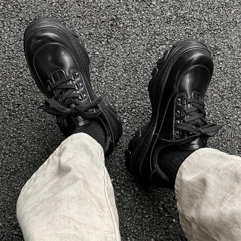 Нишевый дизайн ins Интернет знаменитости папы обувь уличные туфли на платформе хлеб универсальные большие кожаные туфли 13062-Q