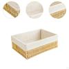 Storage Basket - Woven Paper Rope Bin, Box for Makeup Closet Bathroom Bedroom