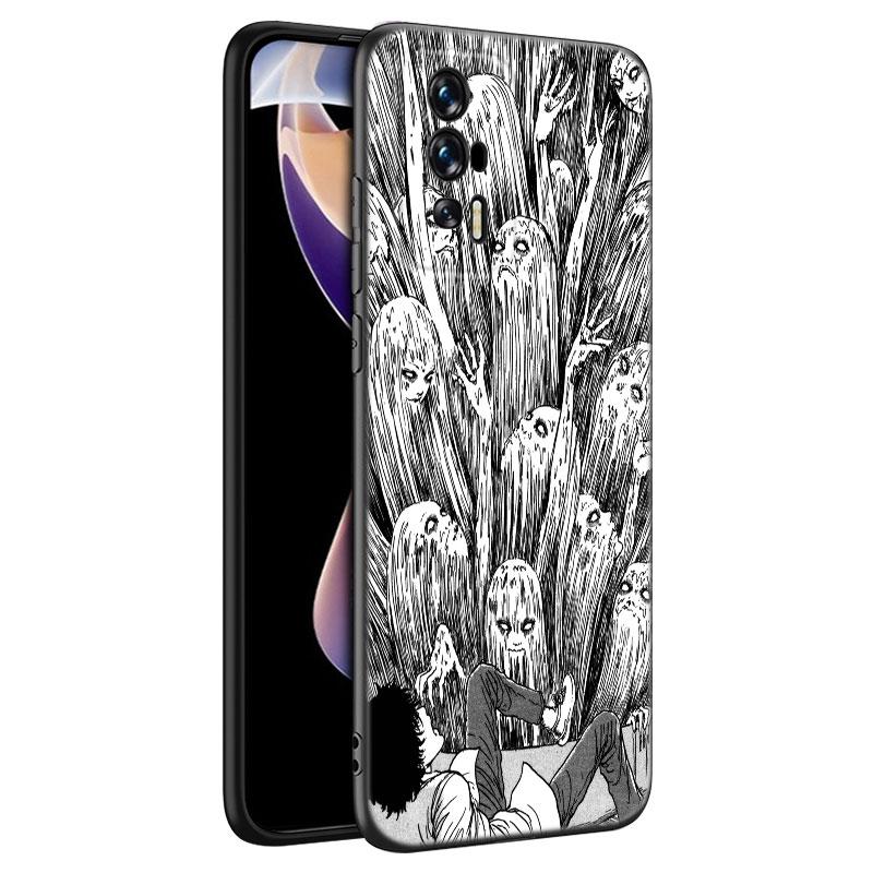 Japanese Horror Manga Black Phone Case For Xiaomi Redmi 7A 8A 9A 10A 11A 9C 10C 12C 13C 11 Prime A1 A2 Plus 12 4G Note 9T 12R