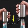 Press Bottle Opener for Beer, Cocktail, Wine, Stainless Steel, Semi-automatic Cap Opener, Press Cover Opener for Oktoberfest