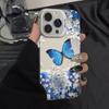 Чехол Deep Blue Butterfly для Apple iPhone 13, 14, 15 Pro Max, 16 Pro, 17
